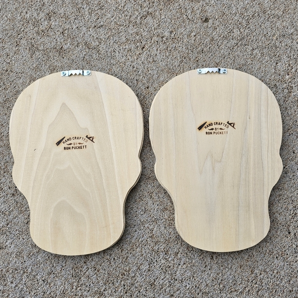 Sugar Skull Wood Cutout Set of 2 - Picture 2 of 12